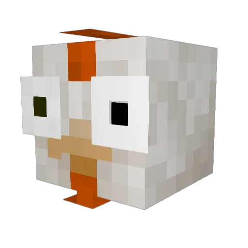 sadhappymeall Minecraft avatar head, 3D render