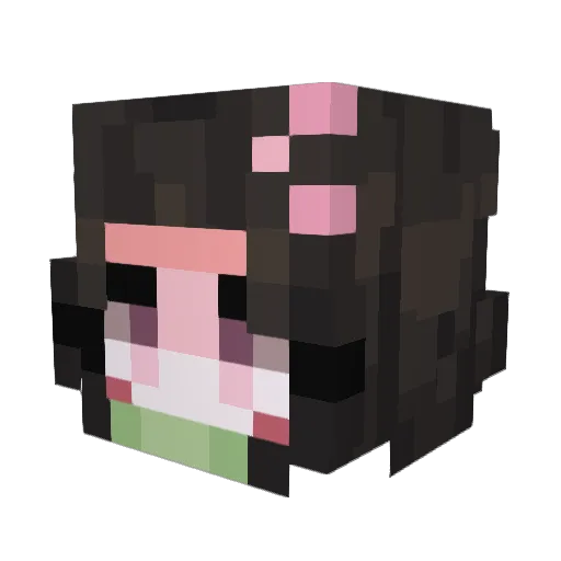 sadice Minecraft avatar head, 3D render