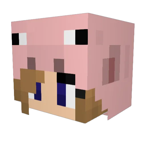 sadie77 Minecraft avatar head, 3D render