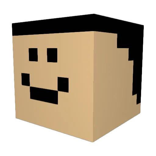 sadiecl Minecraft avatar head, 3D render