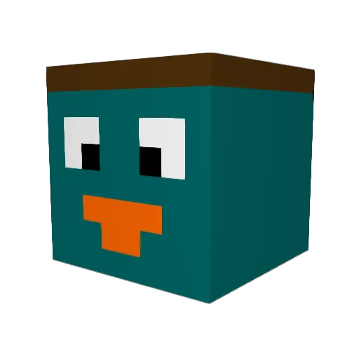 sadisah Minecraft avatar head, 3D render