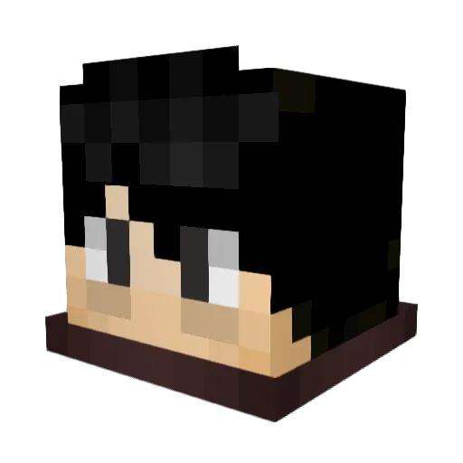 sadlyshy Minecraft avatar head, 3D render