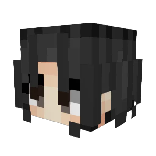 sadokami Minecraft avatar head, 3D render