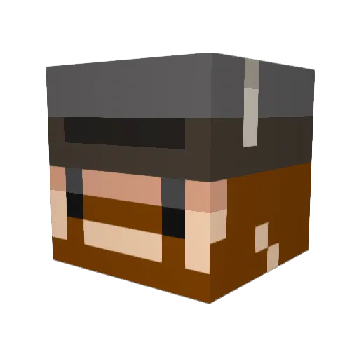 sadowsniper Minecraft avatar head, 3D render