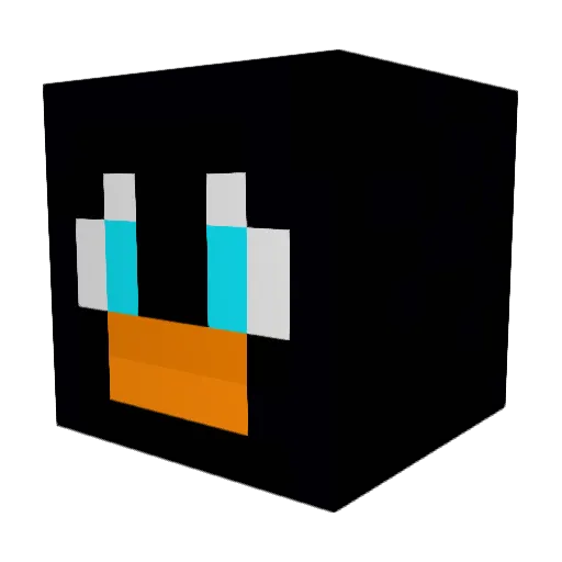 sadpenguini Minecraft avatar head, 3D render