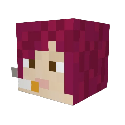 sadproton Minecraft avatar head, 3D render