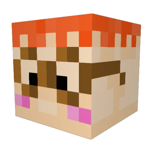sads7 Minecraft avatar head, 3D render