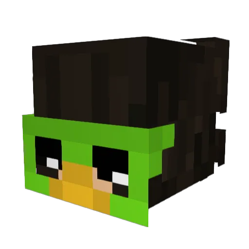 sadsadself Minecraft avatar head, 3D render