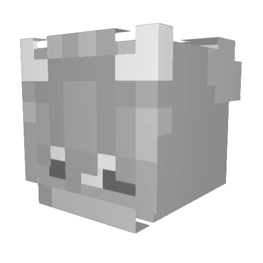 sadtown Minecraft avatar head, 3D render