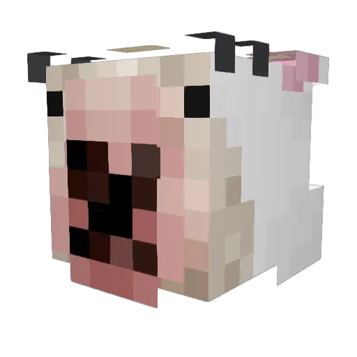 sadtrevi Minecraft avatar head, 3D render