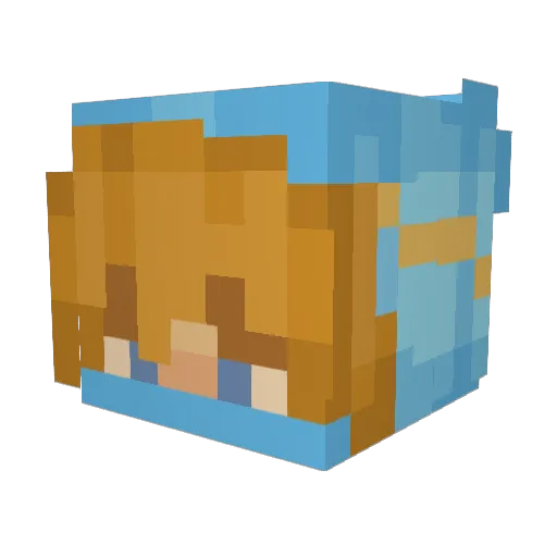 saeflows Minecraft avatar head, 3D render