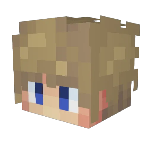 saet_ Minecraft avatar head, 3D render