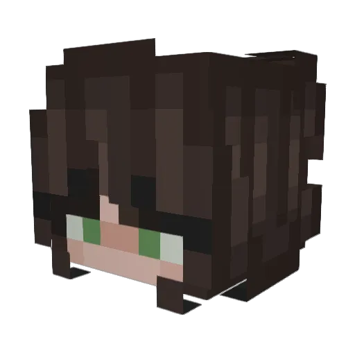 saeyeonnn Minecraft avatar head, 3D render