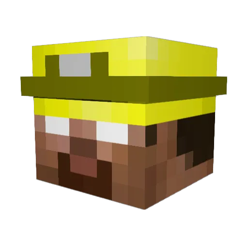 safabien Minecraft avatar head, 3D render