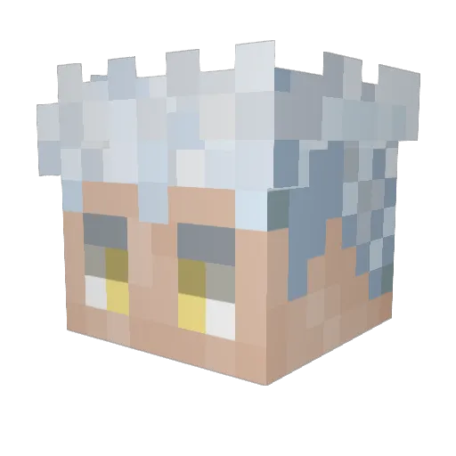 safearly Minecraft avatar head, 3D render