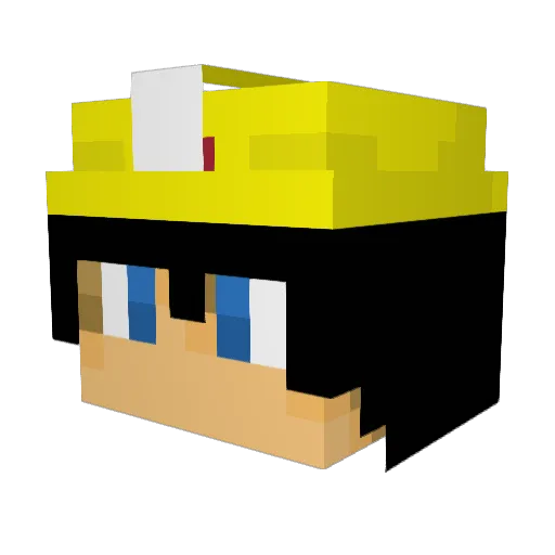 safehero Minecraft avatar head, 3D render