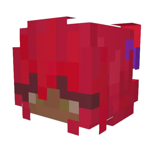 saffrontweety Minecraft avatar head, 3D render