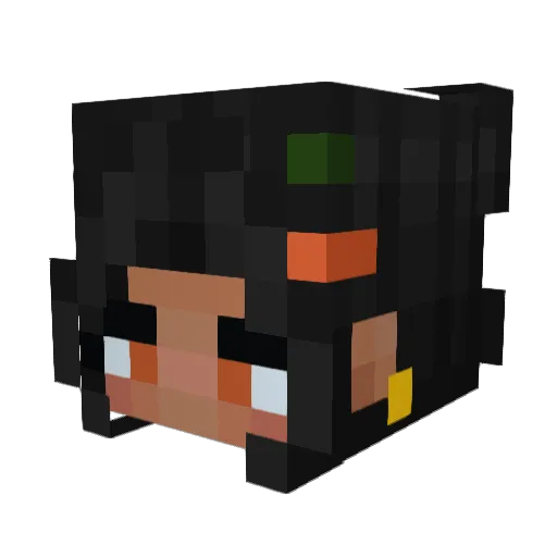 safronquill Minecraft avatar head, 3D render