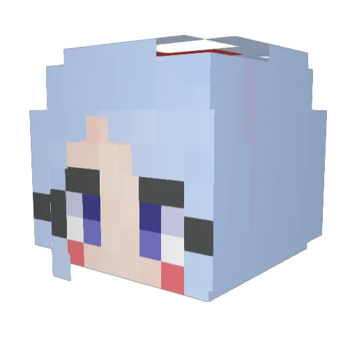 saga_S2 Minecraft avatar head, 3D render