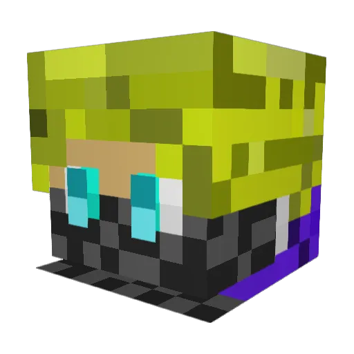 saggy_p Minecraft avatar head, 3D render