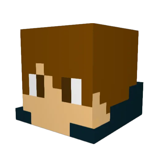 sagibr Minecraft avatar head, 3D render
