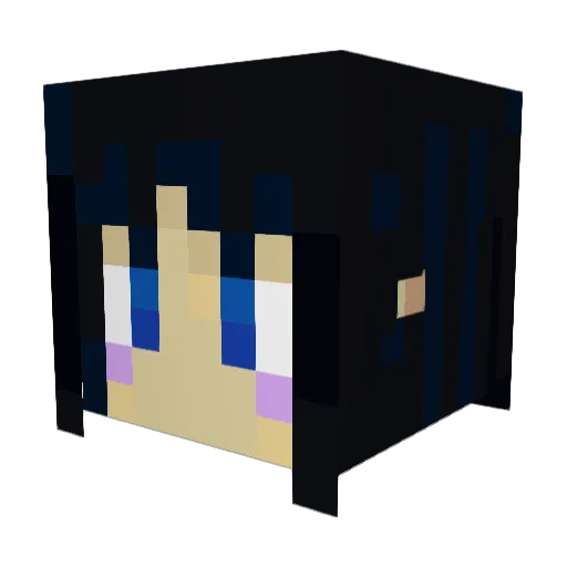 saginosuke Minecraft avatar head, 3D render