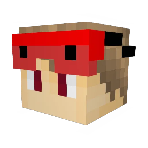sagisu Minecraft avatar head, 3D render