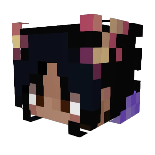 sagite Minecraft avatar head, 3D render