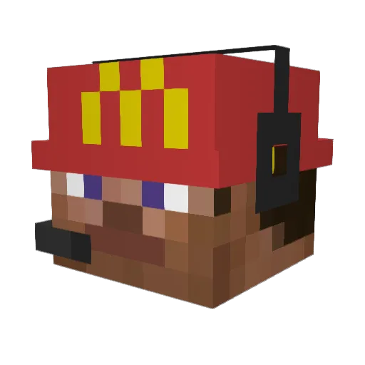 sagt Minecraft avatar head, 3D render