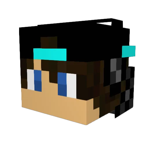 sahawolf Minecraft avatar head, 3D render