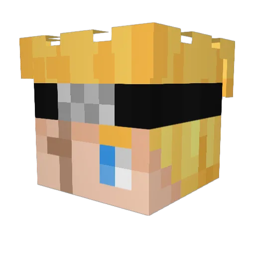 sahiru Minecraft avatar head, 3D render