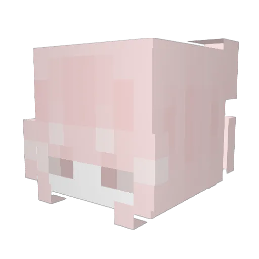 sahwty Minecraft avatar head, 3D render