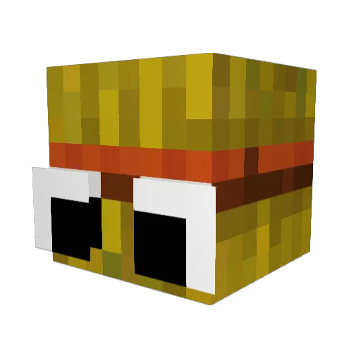 sahxli Minecraft avatar head, 3D render