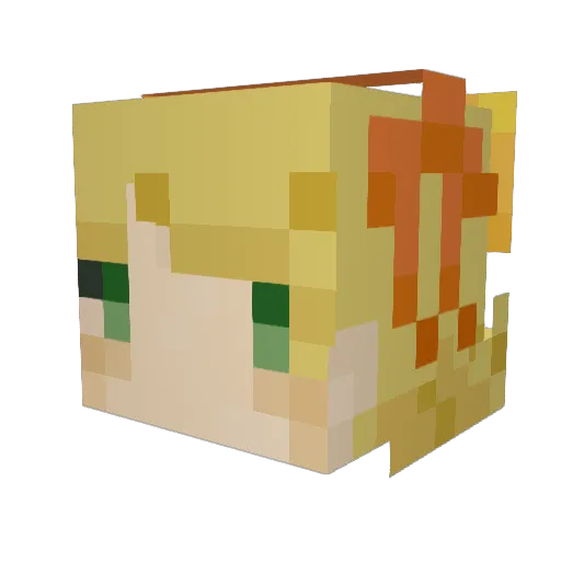 sai1kai Minecraft avatar head, 3D render