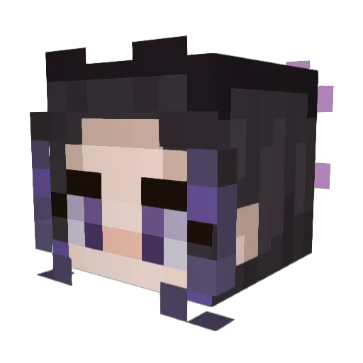 saiki_phantom Minecraft avatar head, 3D render
