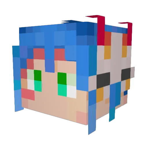 saiko121212 Minecraft avatar head, 3D render