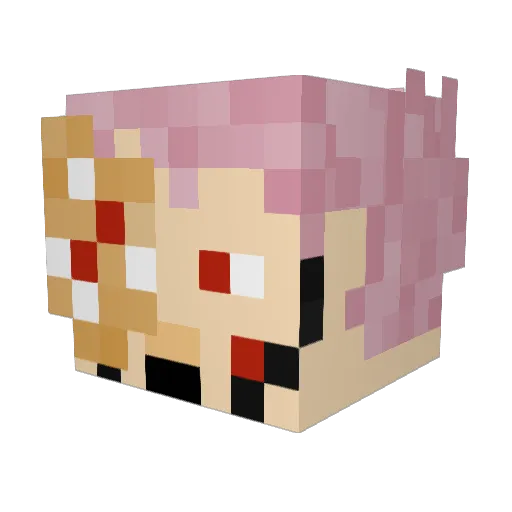 saikopao Minecraft avatar head, 3D render