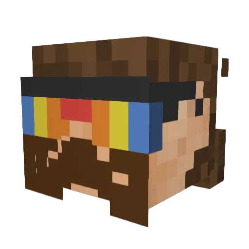sailingjacobe Minecraft avatar head, 3D render