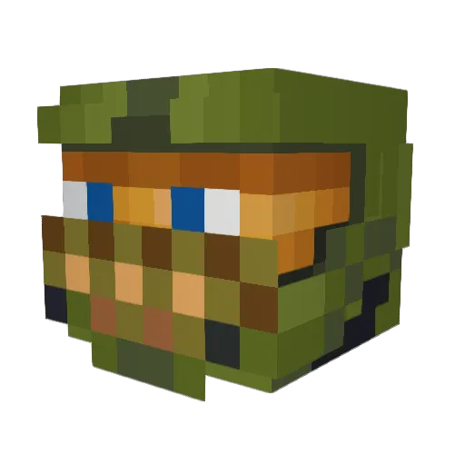 sailprof Minecraft avatar head, 3D render