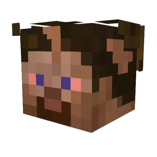 sailstar Minecraft avatar head, 3D render