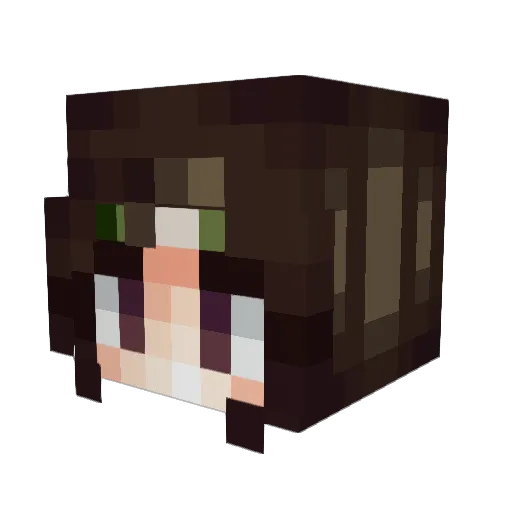 saint_airis Minecraft avatar head, 3D render