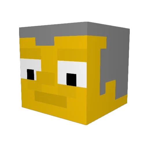 saint_p Minecraft avatar head, 3D render