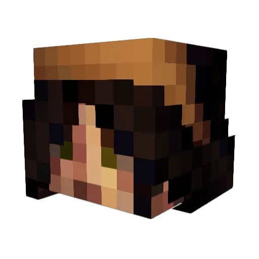 saintjulia Minecraft avatar head, 3D render