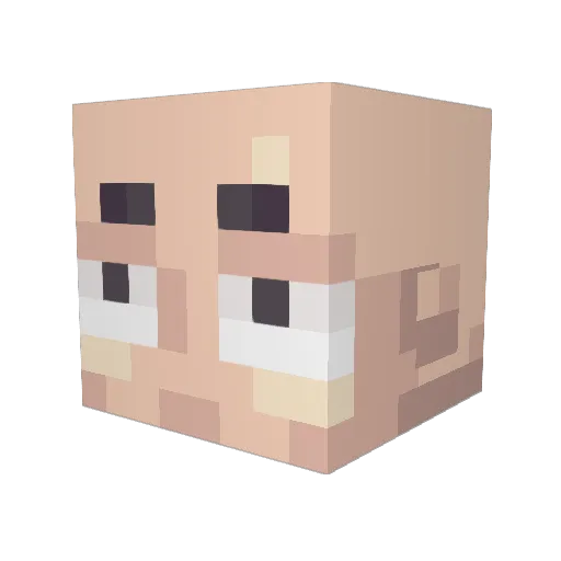 saitama2023 Minecraft avatar head, 3D render