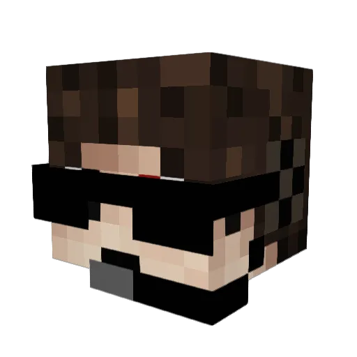 sajoko Minecraft avatar head, 3D render