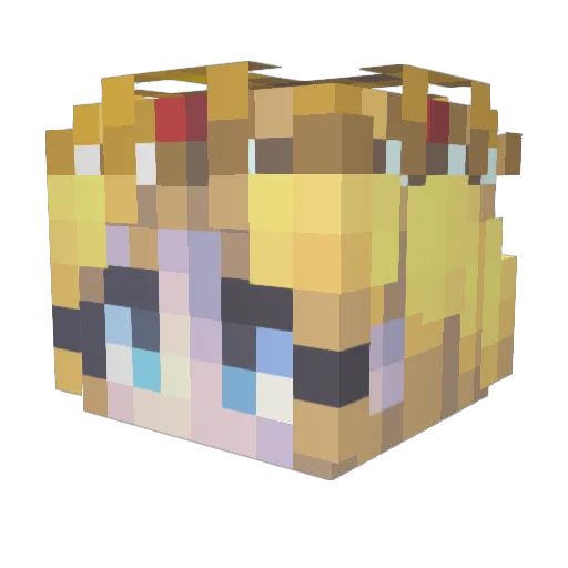 sajouL Minecraft avatar head, 3D render
