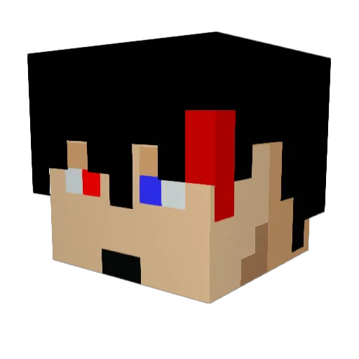 saka030 Minecraft avatar head, 3D render
