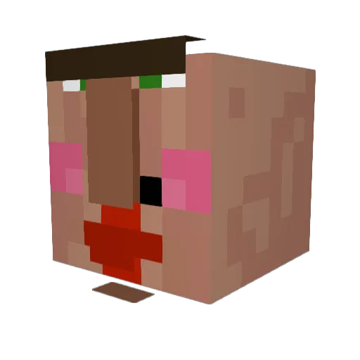 sakaiiq Minecraft avatar head, 3D render