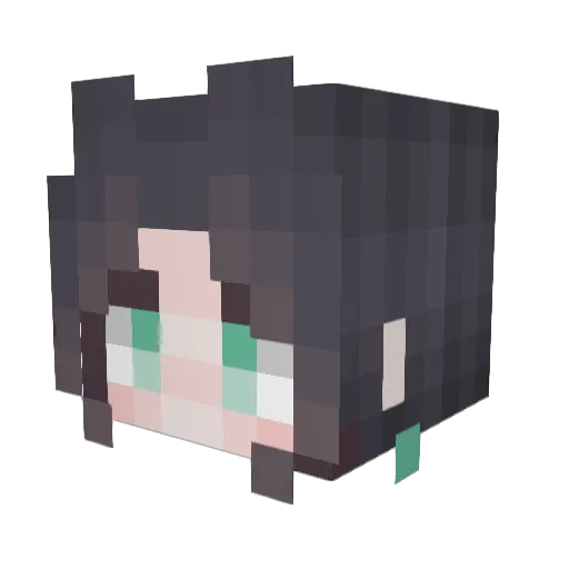 sakaily Minecraft avatar head, 3D render