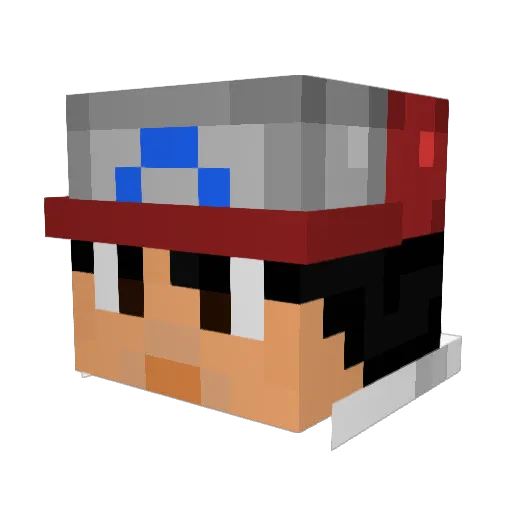 sakana0213 Minecraft avatar head, 3D render